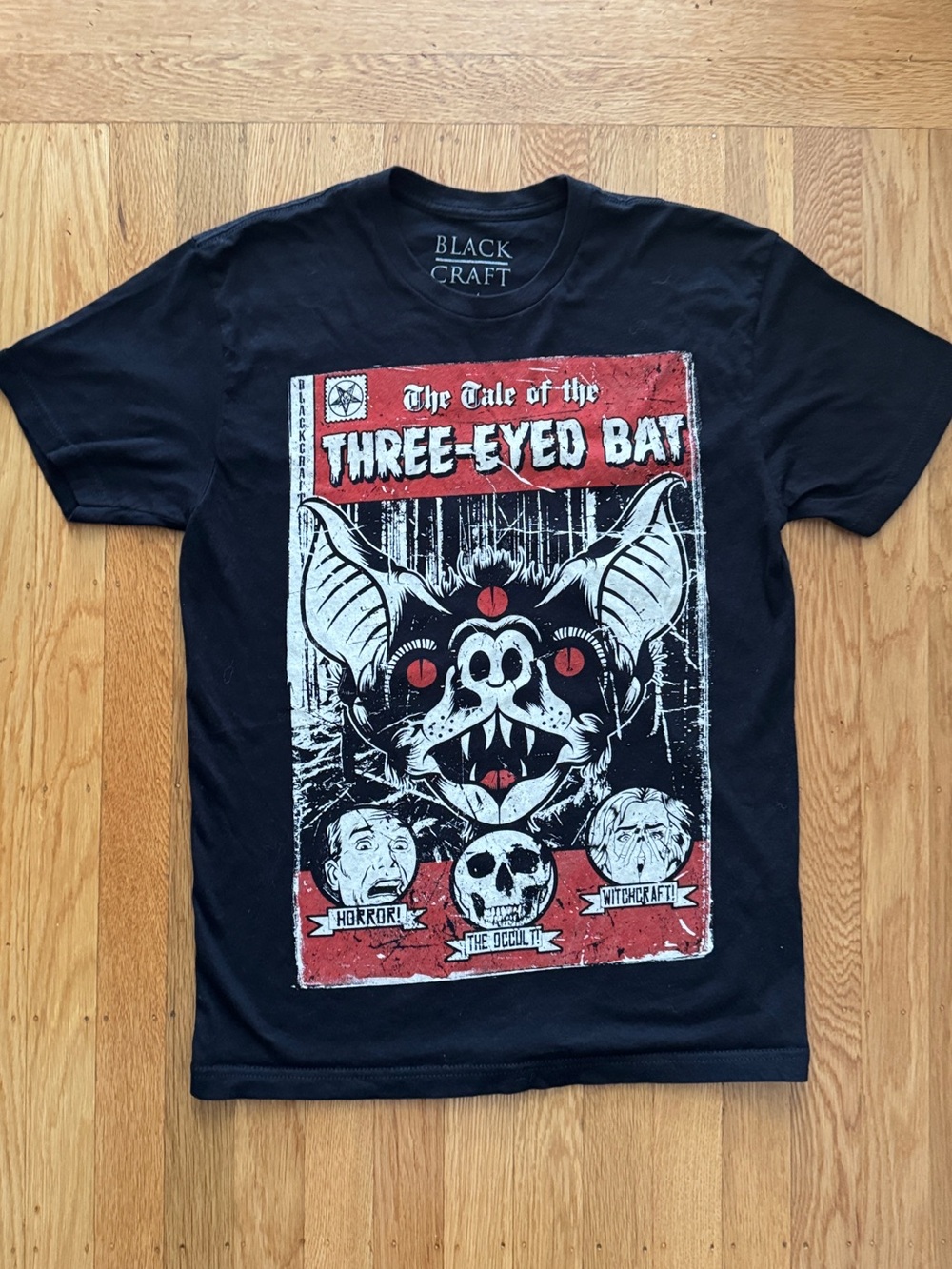 Men’s Black Three-Eyed Bat Graphic Tee